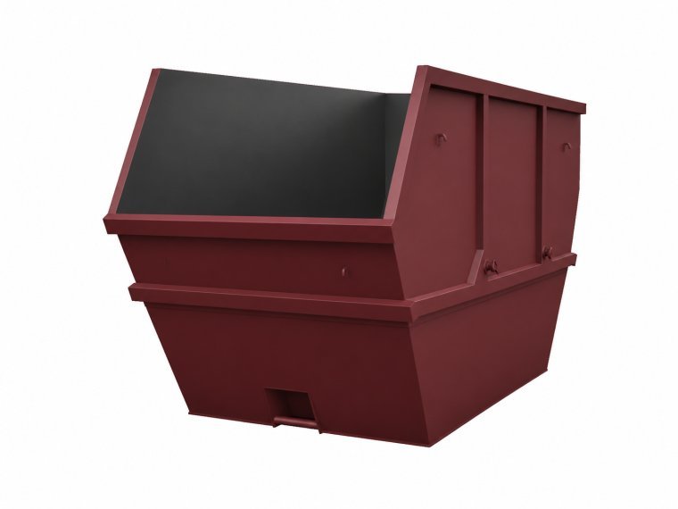 Öppen liftdumpercontainer på 10 kubikmeter