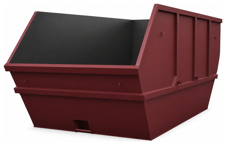 Öppen liftdumpercontainer på 12 kubikmeter