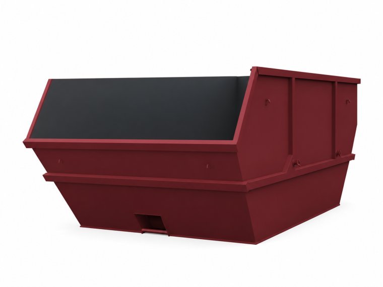 Öppen liftdumpercontainer på 9 kubikmeter