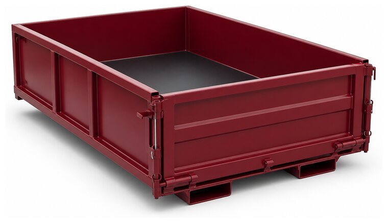 Truckflak med höga sidor och fällbar bakläm