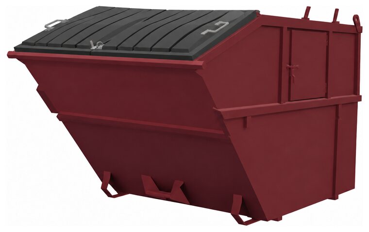 Baktömmarcontainer med lock