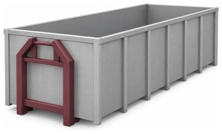 Rostfri lastväxlarcontainer i borstat stål